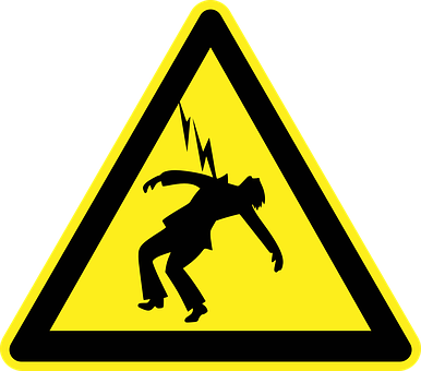 Electricity Flash Lightning Danger Warning - Nsfw Icon (386x340)