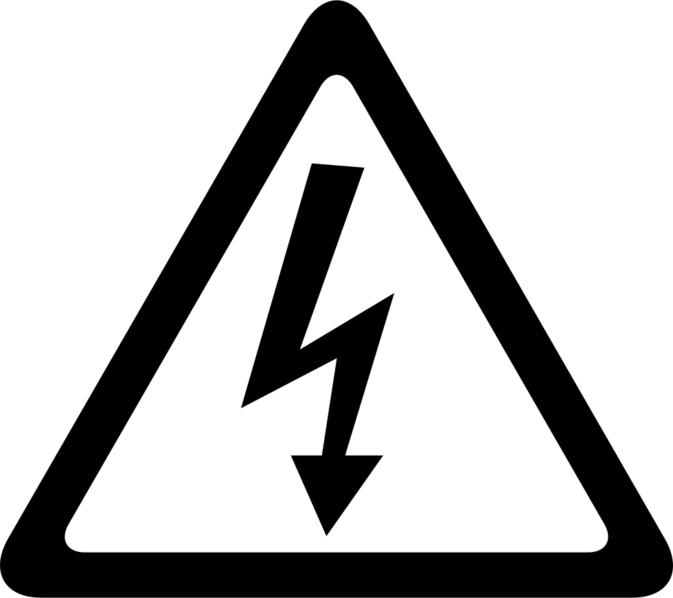 Arrow Bolt Signal Of Electrical Shock Risk In Triangular - Safety Electricity And Water (980x870)