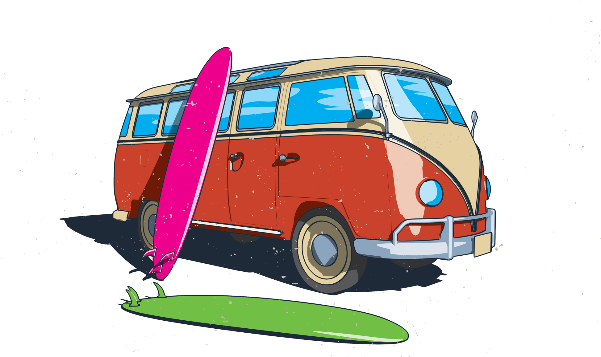 Vans Clipart Vw Bus - Design Surf (1946x1187)