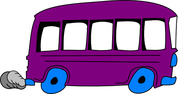 Purple Bus Clipart - Bus Stop Toy Shop (600x319)