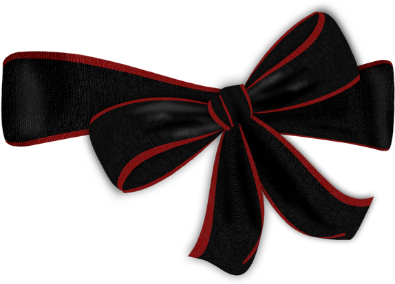 Black Bow Clipart - Red And Black Bow (600x412)