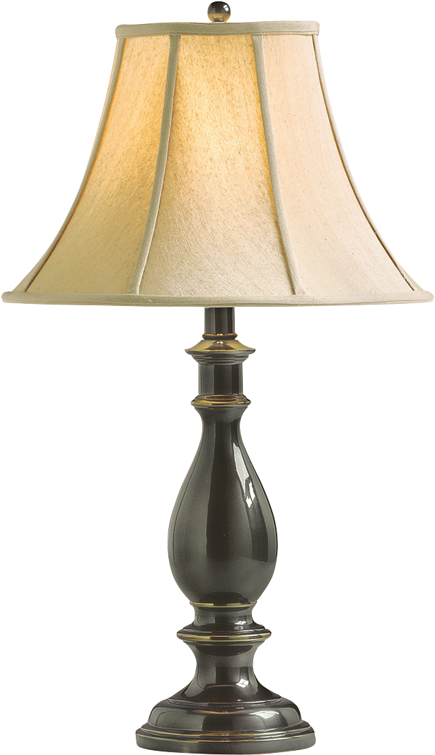 French Bronze 29" Table Lamp With Light Caramel Shade - Lamp With Transparent Background (1500x1500)