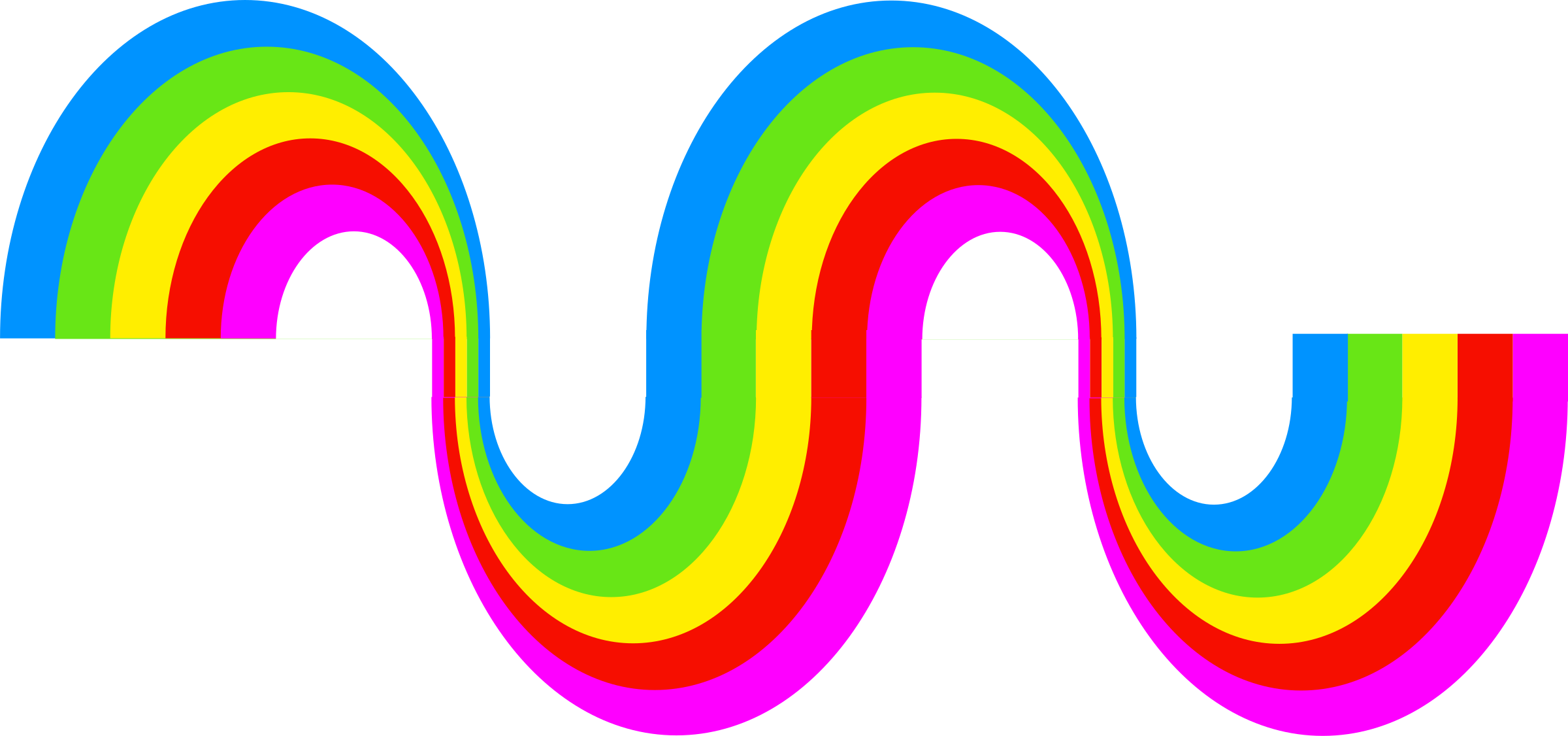 This Free Icons Png Design Of Swirly Rainbow Decoration - Rainbow Swirly Thing (2400x1126)