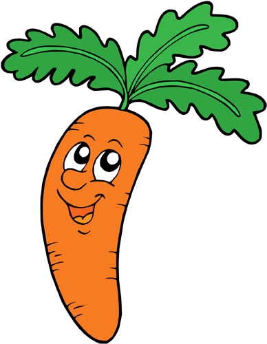 Funny Carrots - Cartoon Vegetables - (395x500) Png Clipart Download