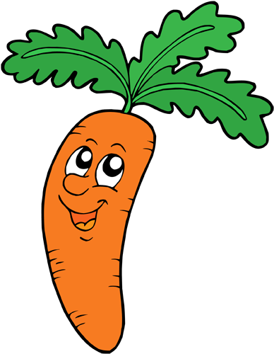 Funny Carrots - Cartoon Vegetables (395x500)