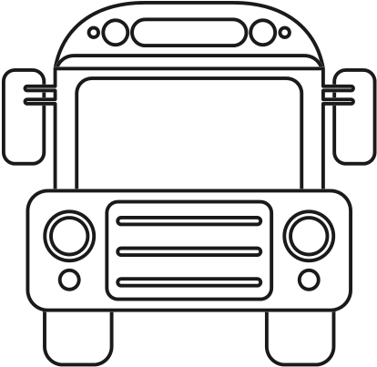 School Bus Transport Design Thin Line Icons By Canva - Bus (550x550)
