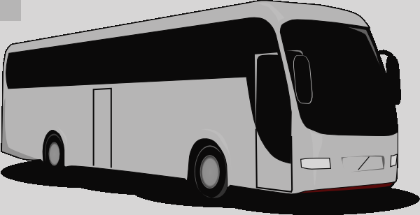 Bus Black And White School Bus Clip Art Black And White - Transporte De Personal Png (600x308)