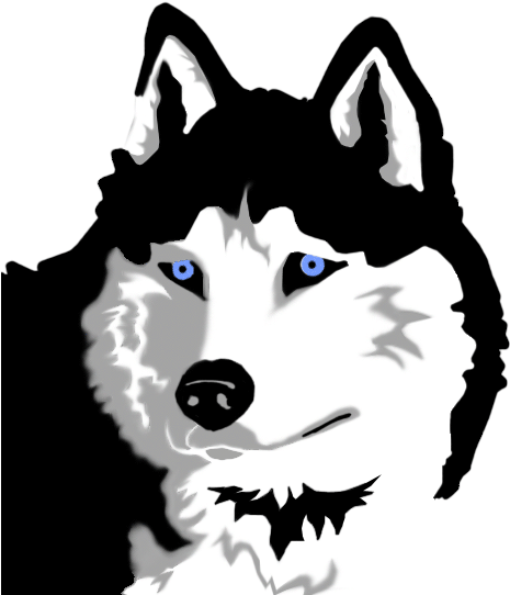 Siberian Husky Clipart - Free Siberian Husky Clip Art (505x544)