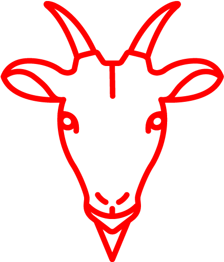 Free Red Goat Icon - Disegno Capra Da Stampare (512x512)
