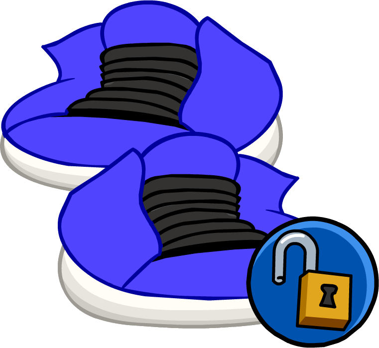 Electric Purple Runners - Club Penguin Blue Shoes (761x699)