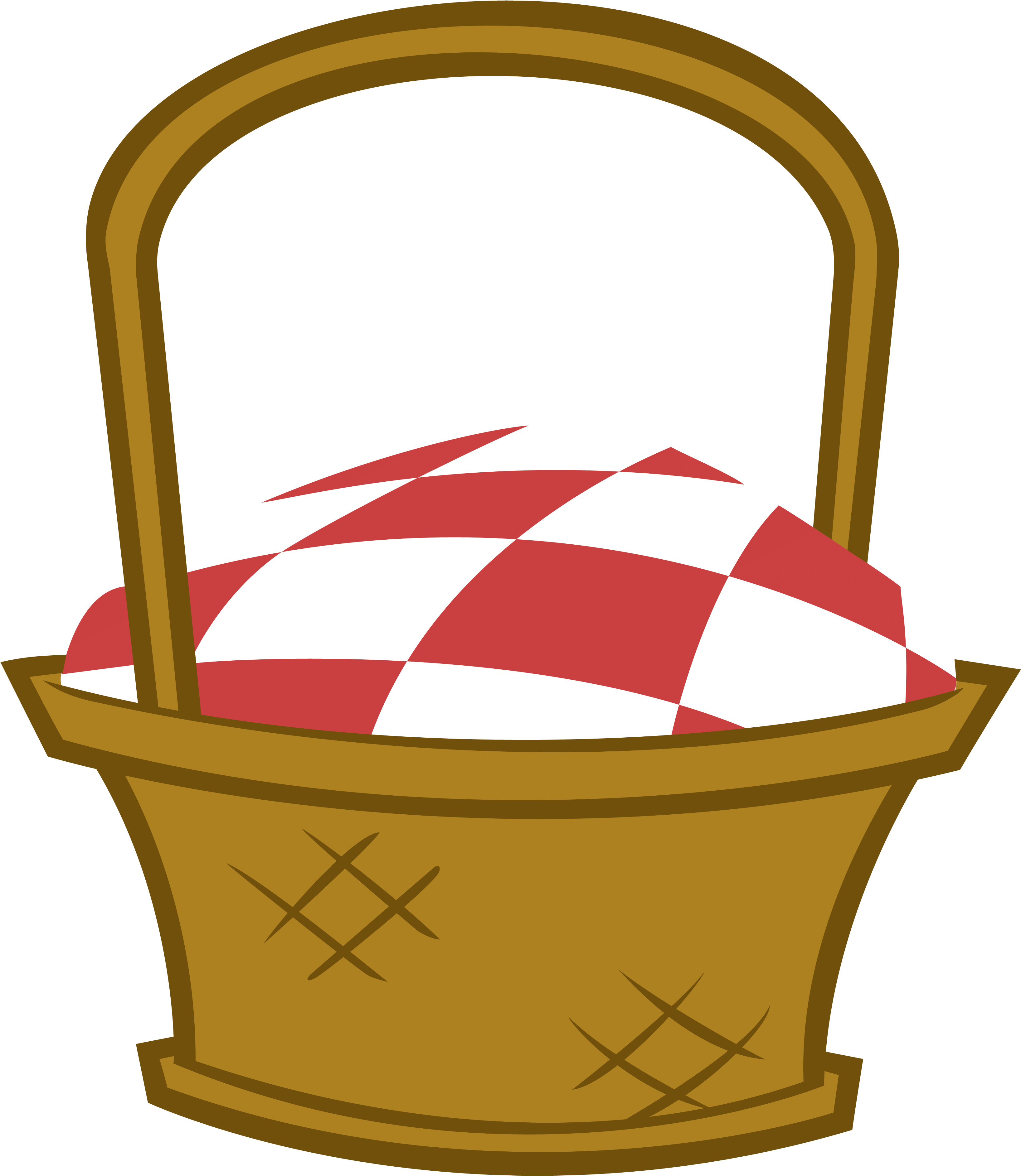 Picnic Basket Clipart Black And White - Little Red Riding Hood Basket Clipart (3500x4000)