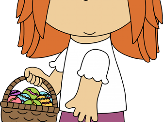 Basket Clipart Girl - Clip Art (640x480)