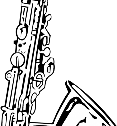 Saxophone Clipart Tenor Saxophone - Black And White Saxophone (640x480)