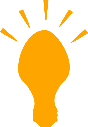 Light Bulb Clipart Orange - Icon (512x512)