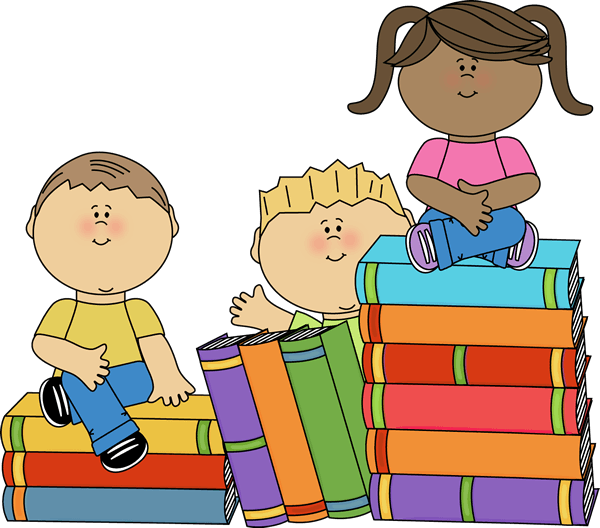 Kids Sitting On Books Clip Art - Caden's First Day Of Preschool (980x862)