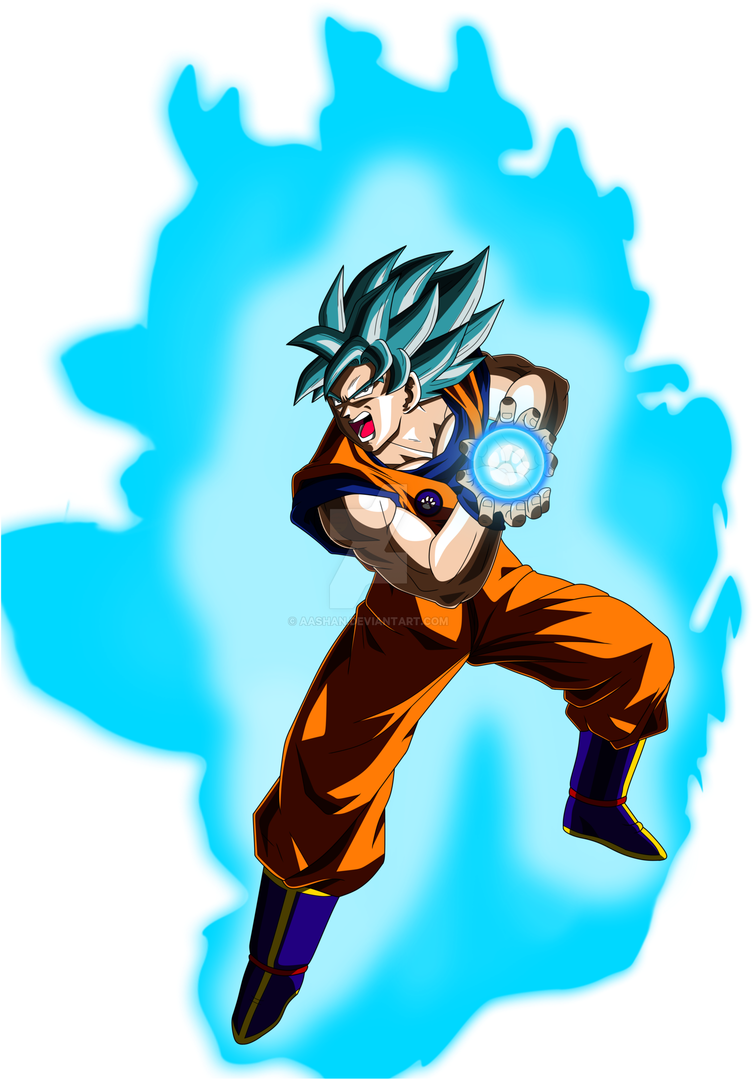 Aashananimeart Goku Super Saiyan Blue Kamehameha Pose - Aashananimeart Goku Super Saiyan Blue Kamehameha Pose (1600x2187)