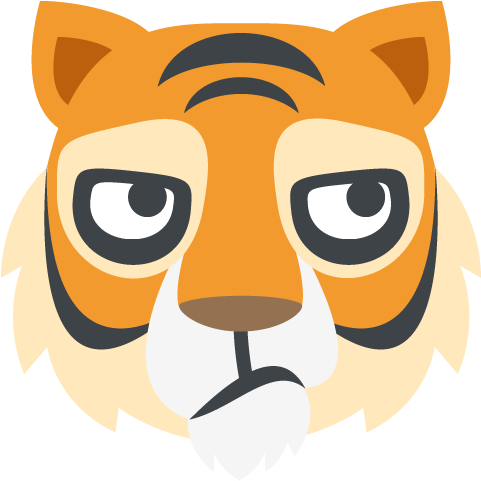 Tiger Face Emoji Vector Icon Free Download Vector Logos - Emoji (512x512)