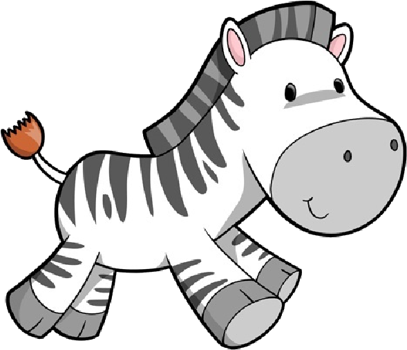 Cute Baby Zebra Wall Decal - Cute Cartoon Zebra (600x600)