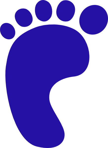 Baby Left Foot Modified Clip Art At - Left Foot Clipart (438x598)