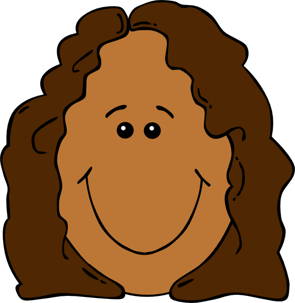 Cartoon Girl Face Clip Art (582x597)