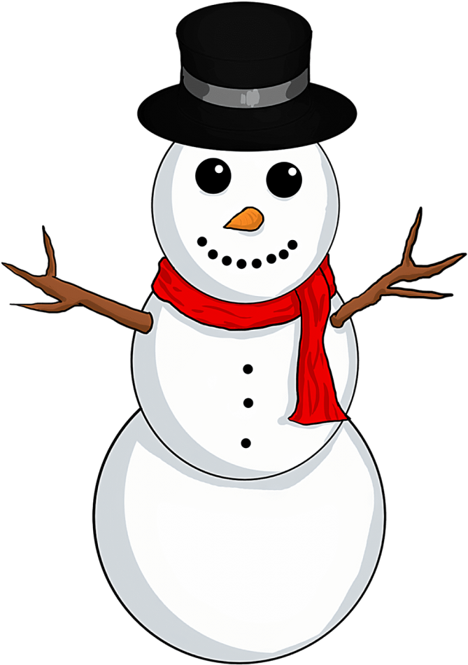Free Clip Art Happy New Year 6 - Snow Man Clipart (733x1024)