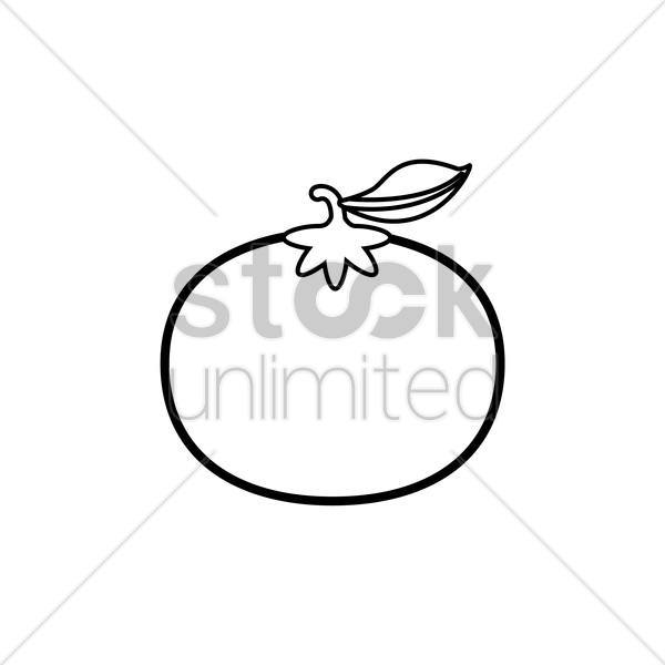 Mandarin Orange Vector Image - Mandarin Orange (600x600)