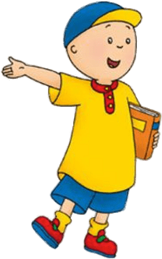 Caillou Holding A Book - Caillou Cartoon Characters (400x400)