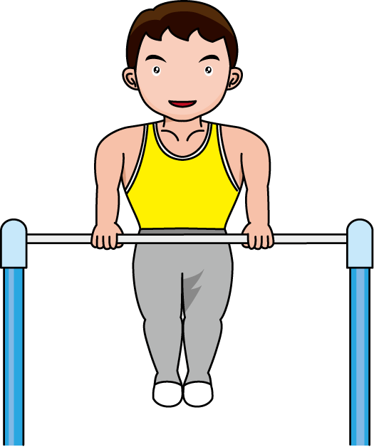 Gymnastics - Doing Gymnastics Clipart (525x628)