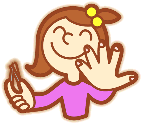 Handstand Cliparts - Cut Your Nails Cartoon (493x431)