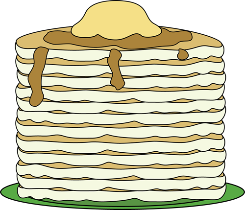 Pancake Breakfast Clipart - Stack Of Pancakes Clip Art (500x429)