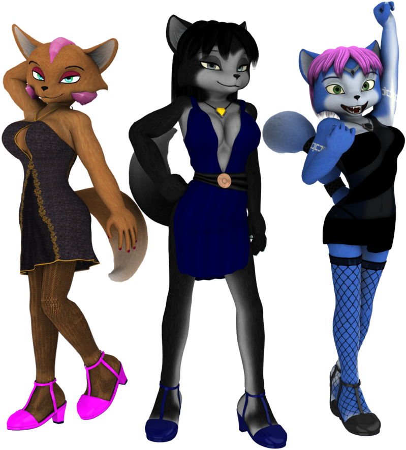 New Year's Vixens By Sirmitternacht - Cartoon (879x909)