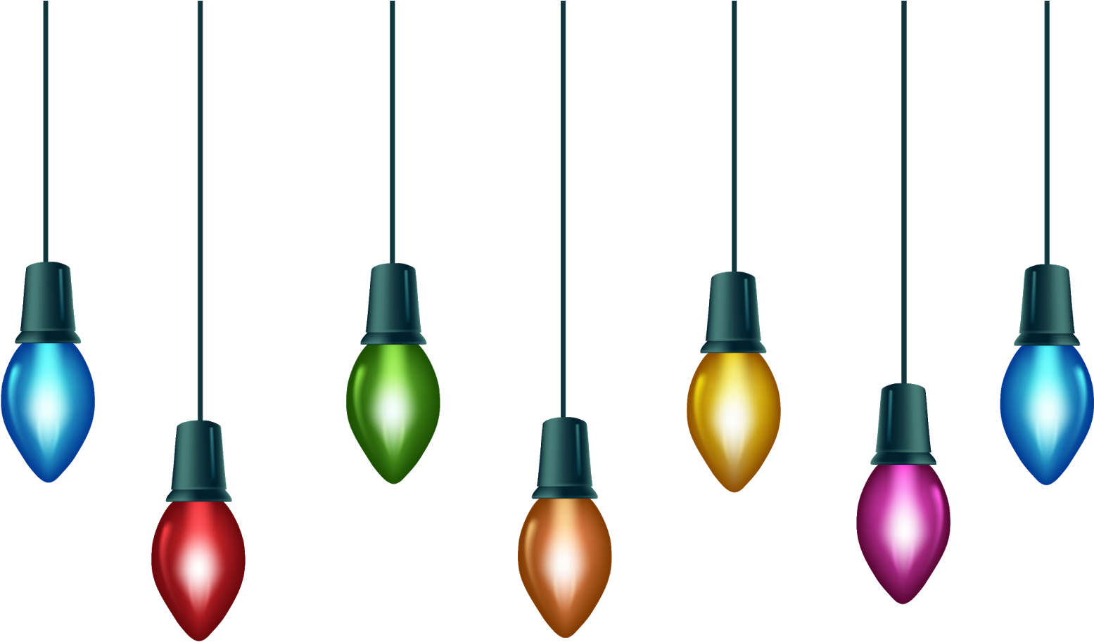 Christmas Lights Christmas Tree Clip Art - Christmas Lights Clip Art (1600x963)