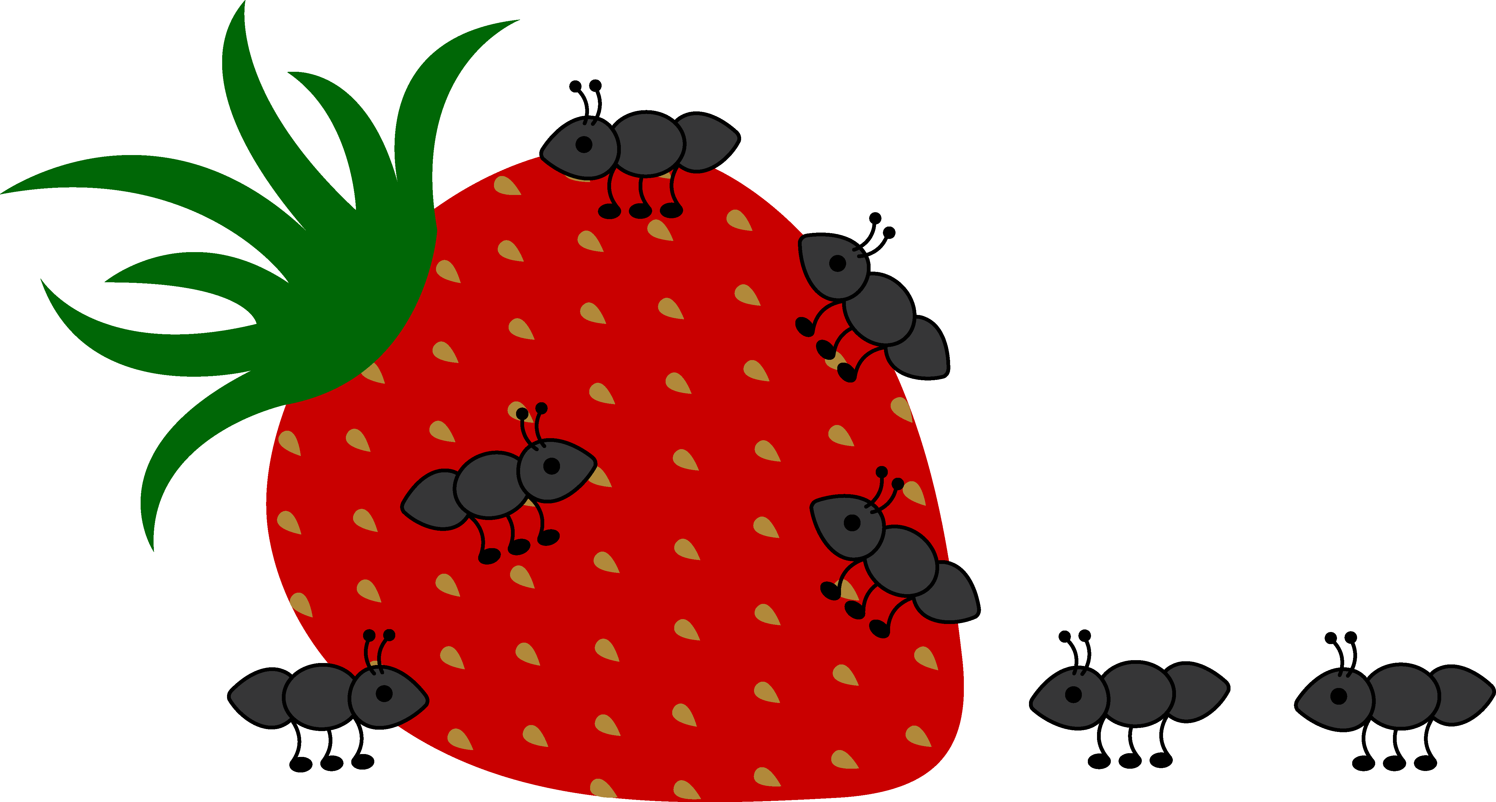 Animated Clip Art Ants - Cute Ant Cartoon (5212x2793)