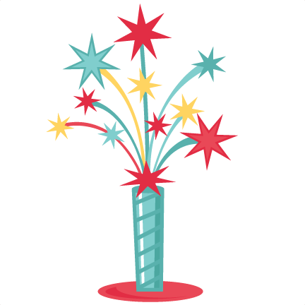 Fireworks Border - Cute Firework Set Clipart (432x432)