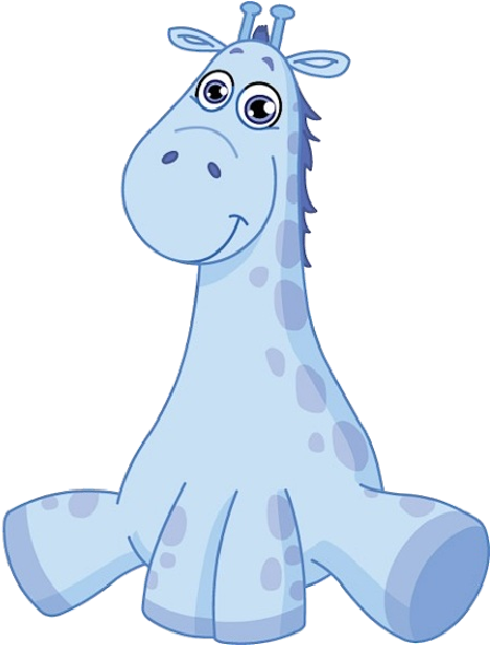 Blue Baby Giraffe Clip Art - Baby Giraffes Workbook Of Affirmations Baby Giraffes (600x600)