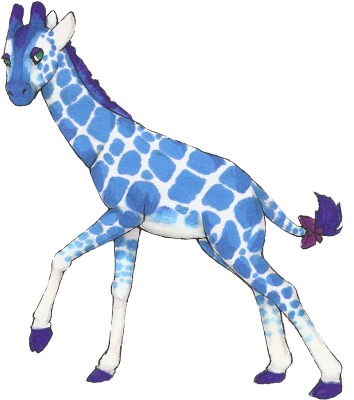 Pin Blue Giraffe Clip Art - Blue Giraffe Png (708x800)