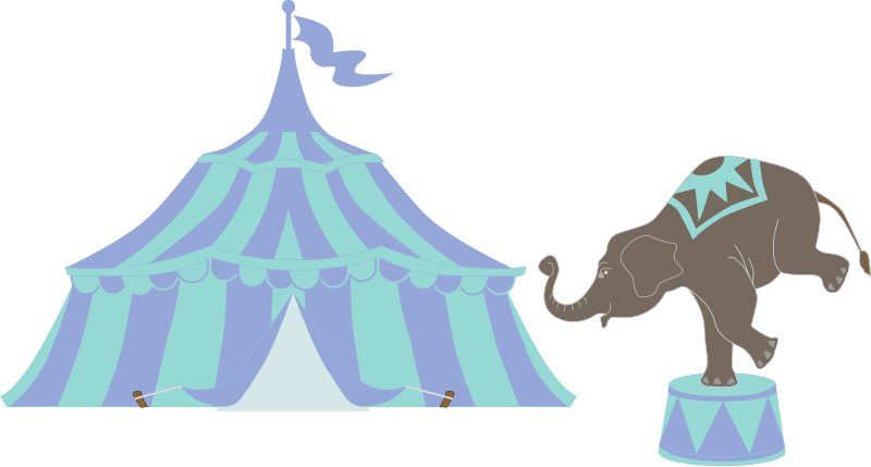 Pedestal 20clipart - Circus Tent With Elephants (800x429)