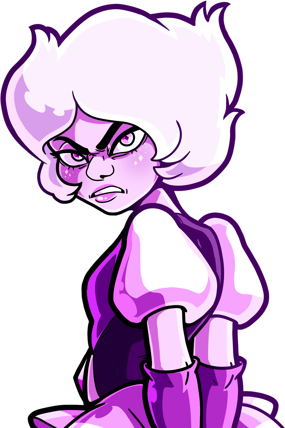 I Can't Believe Pink Turned Out To Be A Bratty Little - Pink Diamond Jungle Moon Steven Universe (1280x1408)