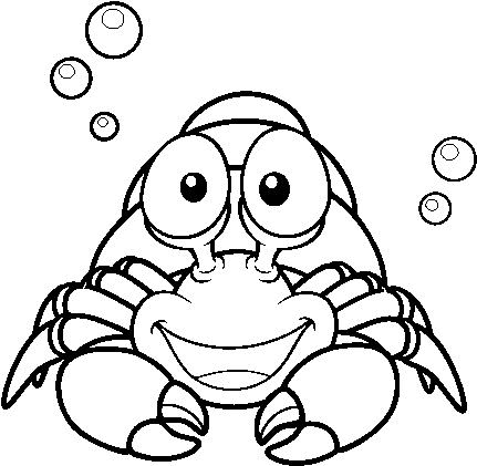 Hermit Crab Coloring Pages Hermit Crab Colouring Pages - Delos Animales Del Mar Para Pintar (600x470)
