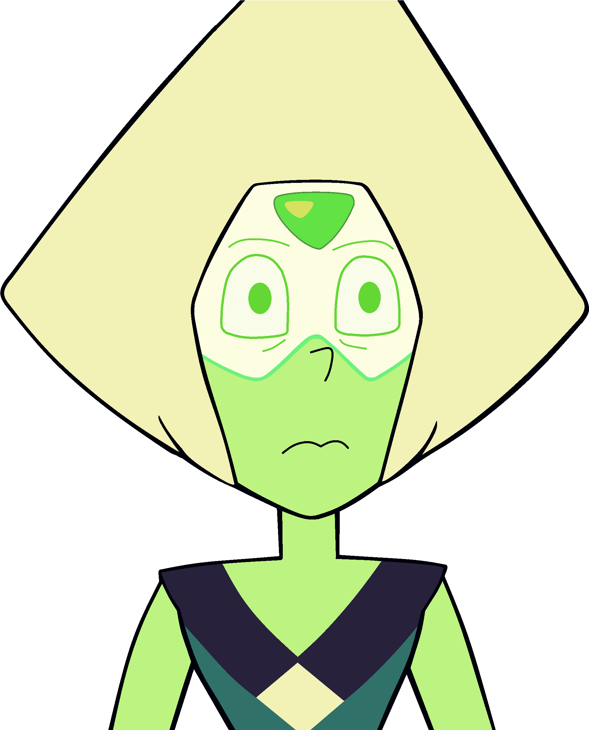 Rose Quartz Was Pink Diamond, Former Member Of The - Steven Universe Peridot Sad (2077x2458)