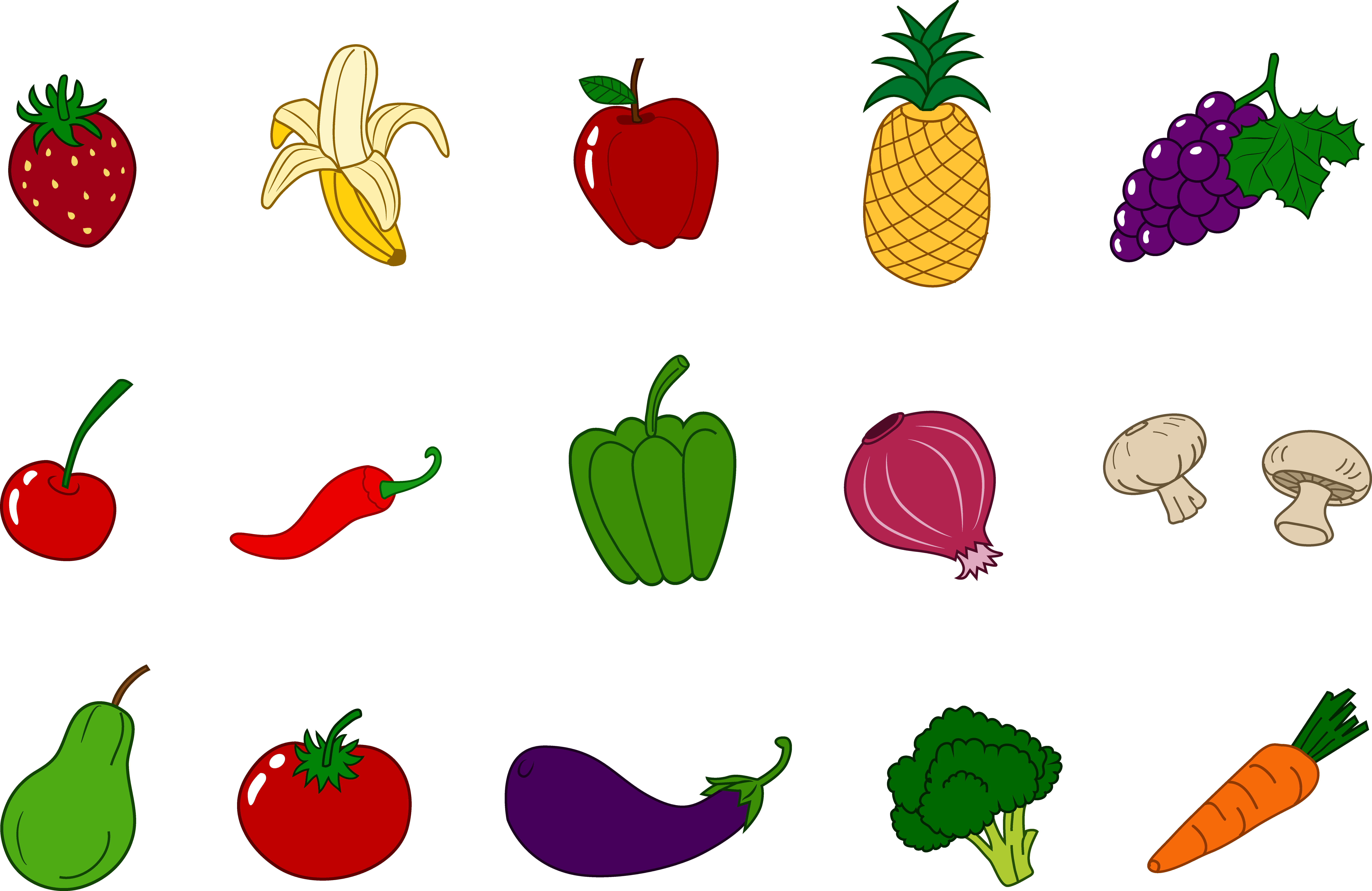 Veggies Cliparts - Veggies Cliparts (9555x6207)
