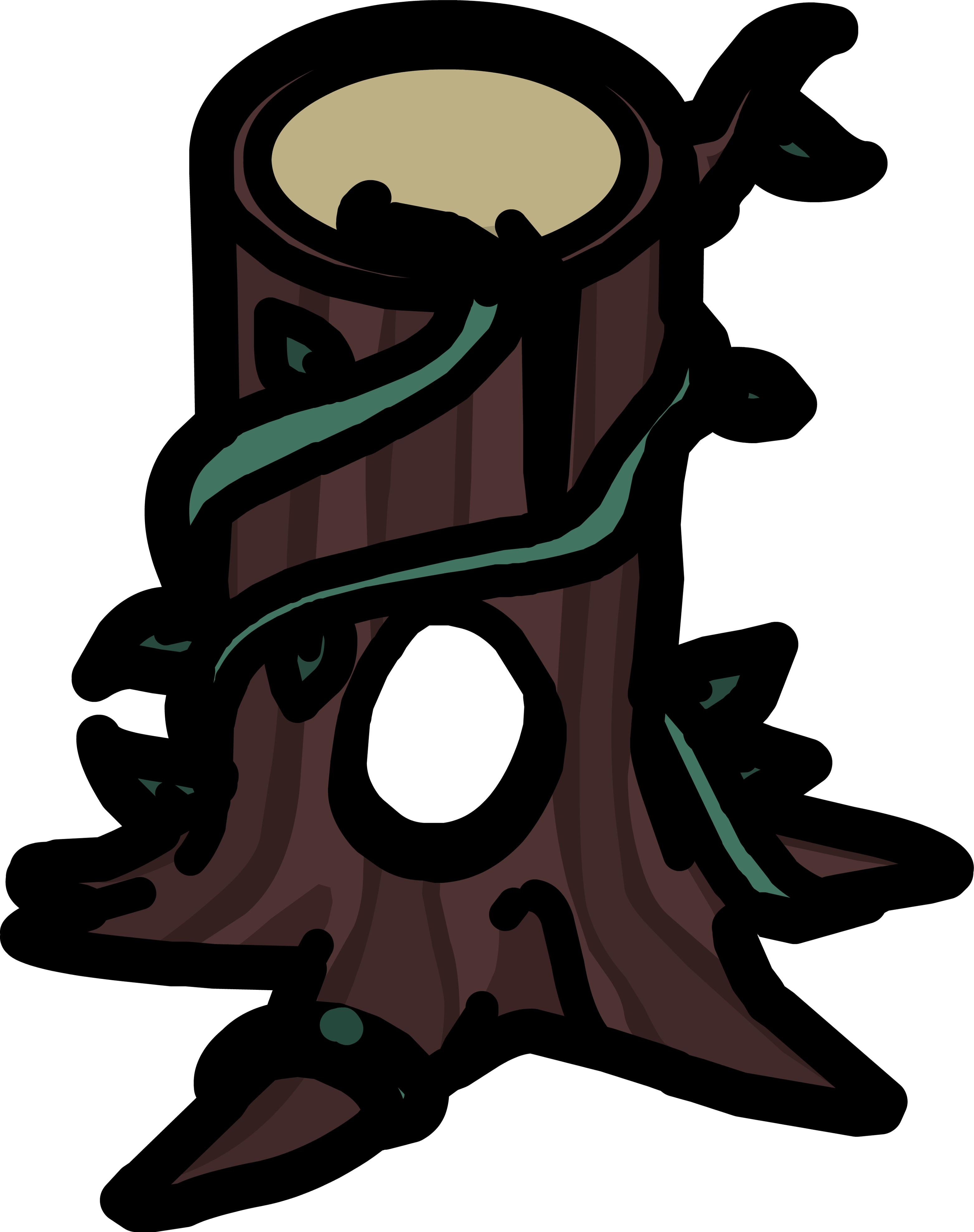 Fairy Tree Stump Furniture Icon Id - Illustration (3125x3953)