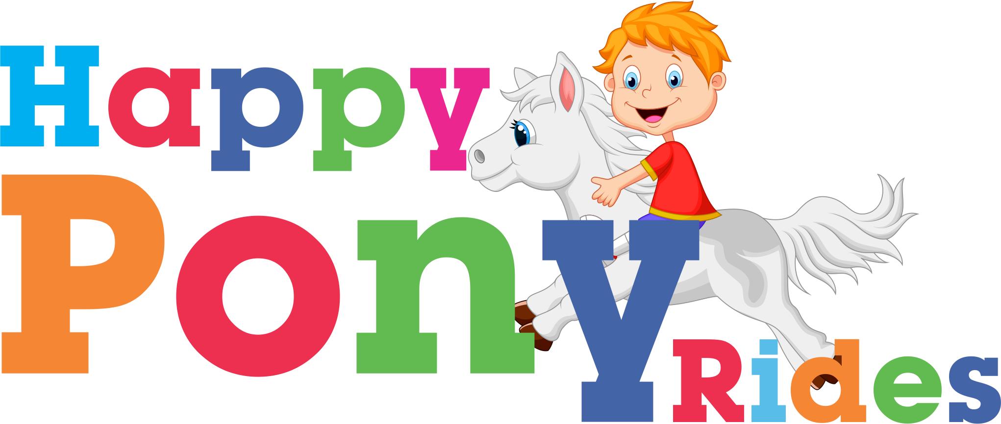 Cartoon Boy And Girl Riding A Pony Horse Stock Vector - Project X Origins Grey Book Band Oxford Level 13 Great (2042x866)