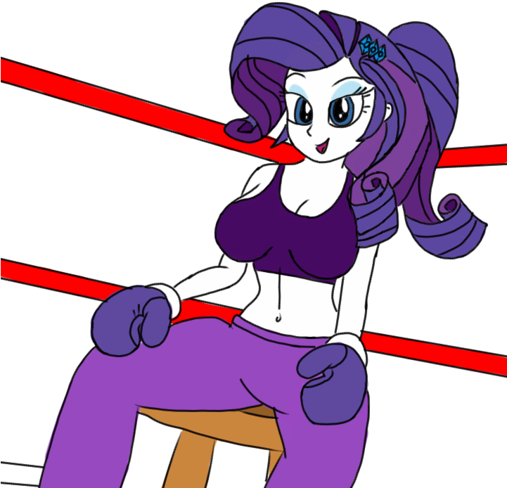 Toyminator900, Belly Button, Boxing Gloves, Breasts, - Indigo Zap Vs Rainbow Dash Boxing (720x717)