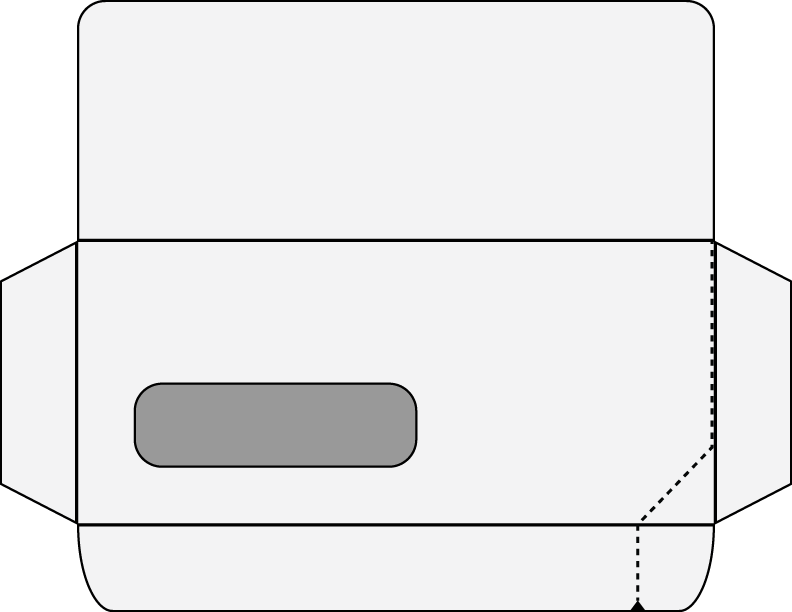 Perforated Envelope Design - Design (792x612)