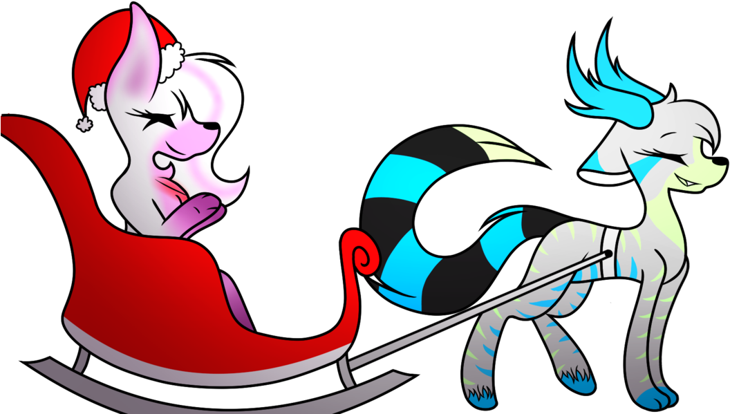 In A One Horse Open Sleigh By Kittt Katt On Deviantart - Cartoon (1191x670)