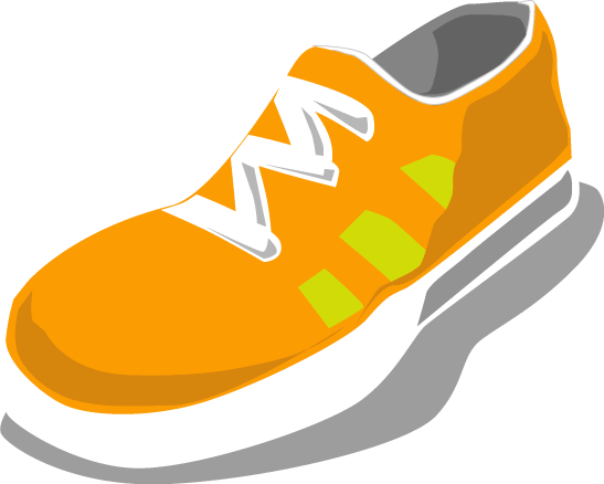 Nike Running Shoes Clipart Free Images - Shoe Clipart Transparent Background (547x438)