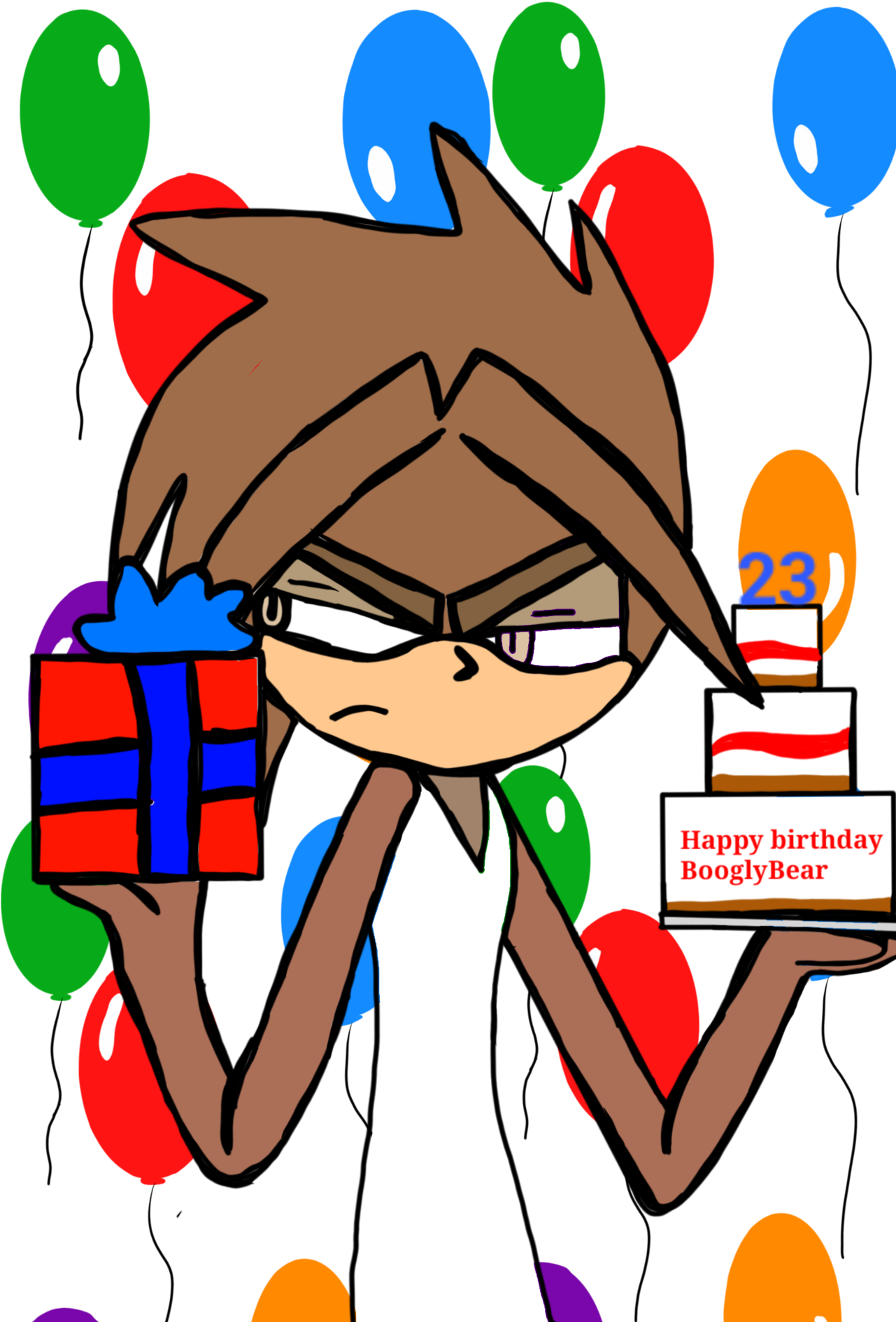 Happy Birthday Booglybear By Imagination-game - Cartoon (1280x1903)