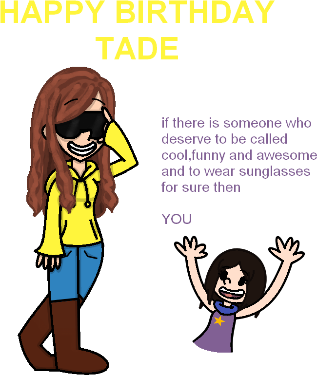 Happy Birthday Tade By Starryicetea - Cartoon (769x800)