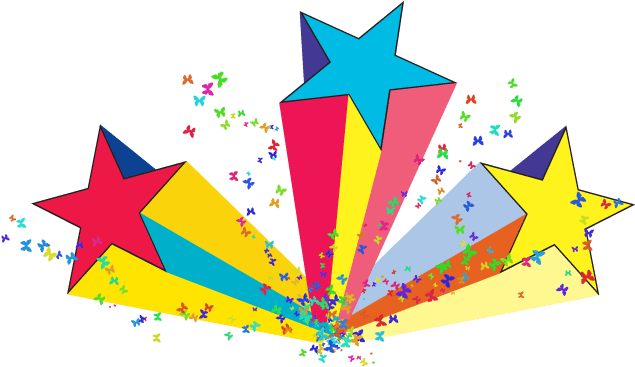 80s Shooting Stars - Colorful Shooting Stars Png (700x399)